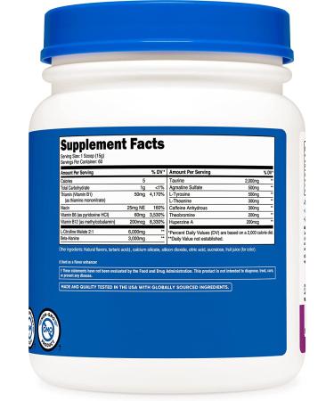 Nutricost Pre-Workout Complex Powder Grape (60 Serv) 60 Servings (Pack of 1) - Buy Online on GoSupps.com