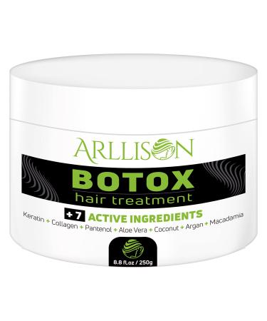 Arllison Botox Hair Treatment With Antifrizz  Soft Shiny Hair With Deep Hydration  Formaldehyde Free  Softens  Moisturizers  Adds Shine volume control and hair smoothness Brazilian 8.8 oz. /250g