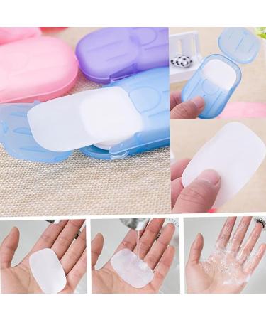 Ryaupy Portable Soap Leaves - 100 Disposable Paper Soap Sheets with Plastic Box for Travel & Outdoor | KUNSTBOX - Buy Online on GoSupps.com