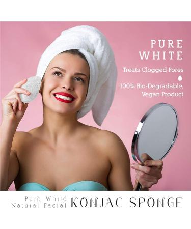 Pursonic Natural Konjac Bamboo Charcoal Facial Sponge - Gentle Cleansing & Exfoliation | Clogged Pores | 100% Bio-Degradable & Vegan | 2-Pack - Buy Online on GoSupps.com