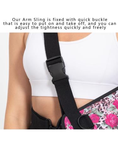 Breathable Arm Sling with Waist Belt | Comfortable Elbow Brace for Women | Ideal for Shoulder & Elbow Injuries | Rose Color - Buy Online on GoSupps.com