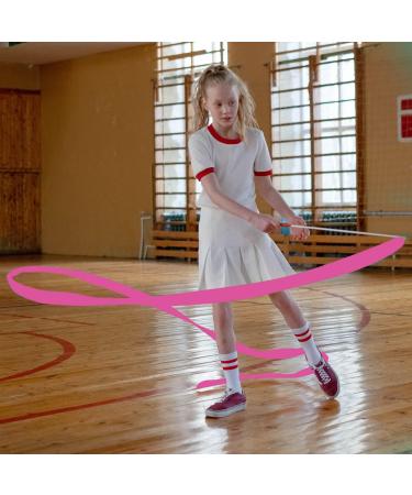 KINBOM 2pcs Dance Ribbons 2m Kids Gymnastics Ribbon Set with Ribbon Dancer Wand - Pink | Artistic Dance Training Party Streamers - Buy Online on GoSupps.com