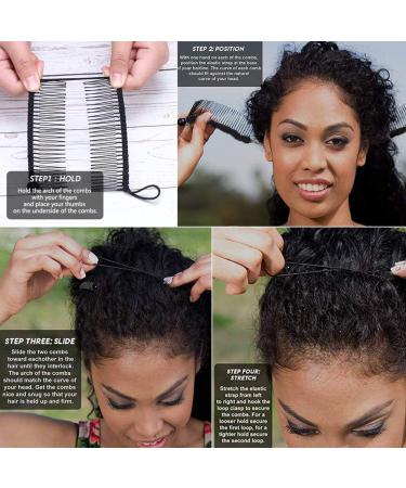 Vintage Banana Hair Clips - 2 Pack Fishtail Hair Accessories for Girls | Durable Ponytail Holders with Large Rounded Edges (Black 30 Tooth Comb) - Buy Online on GoSupps.com