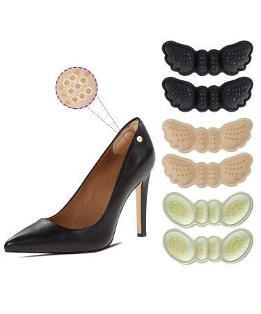 (3Pair) Upgraded 2020 Version Heel Cushion Inserts Anti-Slip Heel Grips High Heel Inserts Great for Loose Shoes Heel Pads Liners Comfortable Protectors for Women