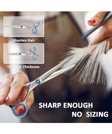 Hair Scissors 10PCS Hairdressing Scissors of Flat Scissors Teeth Scissors Thinning Hair Salon Children Home Hairdressing Tool Set - Buy Online on GoSupps.com