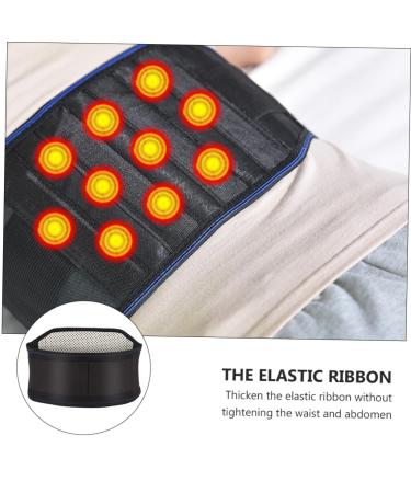 1pc Waist Support Heating Pad - Lumbar Massager Back Brace with Magnetic Bracket | Elastic Silk Screen Strap | Pain Relief & Comfort - Buy Online on GoSupps.com