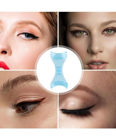 Guide Pour Eyeliner Gabarit Anti-D rapant R utilisable pour le Maquillage des Yeux | Guides D'Aide Pour Pochoirs De Maquillage Des Yeux | pour Femmes et Filles Domicile Salon Bureau Soir e Quotidien Eyeliner d flecteur bleu - Buy Online on GoSupps.com