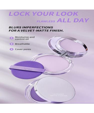  Opilroyn Finishing Powder Makeup Lavender Makeup Setting Cream Waterproof and Natural Nude Makeup Long-Lasting Purple Powder Daily Use Cosmetic Control Powder - Buy Online on GoSupps.com