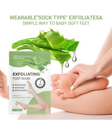 Moisturizing Foot Mask - 4 Pairs Foot Peeling Mask for Dry & Cracked Feet | Exfoliating Foot Spa Socks for Men & Women - Buy Online on GoSupps.com