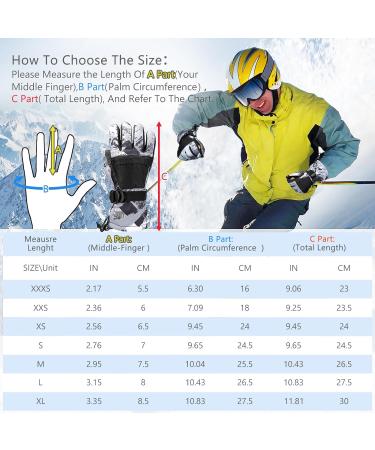 Odtmger Ski Gloves: Warmest Waterproof & Breathable Snow Gear for Men Women & Kids - Perfect for Cold Weather Outdoor Fun! - Buy Online on GoSupps.com