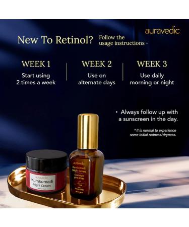 Auravedic Kumkumadi Night Care Set | Night Serum & Night Cream Duo | Helps Nourish Hydrate & Support Radiant-Looking Skin | Overnight Glow Care | For All Skin Types - Buy Online on GoSupps.com
