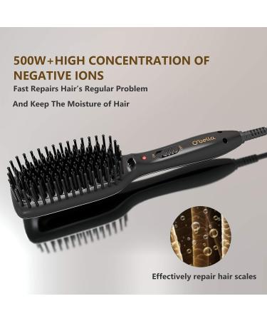 O Bella Hair Straightener Brush | 2 Mins Instant Electric Hot Comb for Women | Perfect for Home & Travel - Buy Online on GoSupps.com