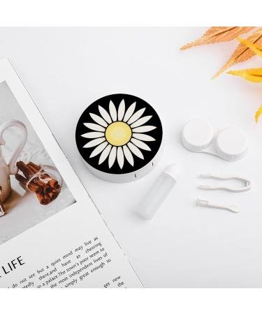 Daisy Floral Contact Lens Case - Portable Travel Lens Box with Mirror | Shop Internationally - Buy Online on GoSupps.com