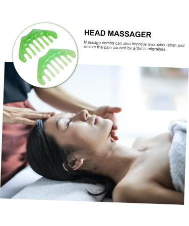 FOMIYES 6-Pack Jade Massage Comb Set - 8 Teeth Scalp Scratchers for Women - Relaxing Hair & Meridian Massager - Buy Online on GoSupps.com