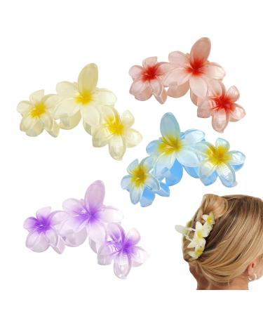 Fovolat Flower Shape Claw Clip | Girls Cute Hair Claw Clips Flower Shape - Thin Thick Curly Hair Clips Beach Hair Accessories Strong Hold for Dating Traveling