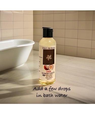 2 Pack Jasmine Oil for Skin Hair & Nails - Multi-Use Body Oil & Roll-On Perfume | Coconut Massage Oil - 3.4 Fl oz & 10ml - Buy Online on GoSupps.com