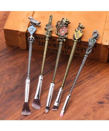 Wand Potter Makeup Brushes Set | Magic Eye Shadow, Eyeliner, Lip Brushes | Harry Potter Inspired | 5pcs with Gift Bag - Buy Online on GoSupps.com
