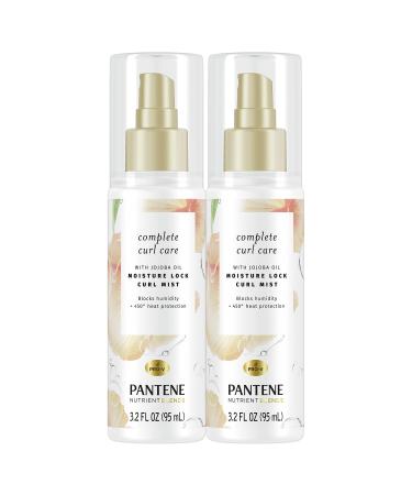 Pantene Heat Protectant Spray with Jojoba Oil for Curly Hair Nutrient Blends Moisture Lock Curl Mist Sulfate Free 3.2 fl oz Twin Pack Curl Lock Spray - Buy Online on GoSupps.com