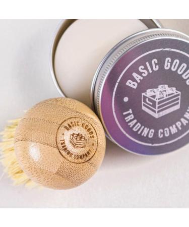 Basic Goods Trading Company Stain Bar Travel Kit - Laundry Spot Stain Remover with Bamboo Scrub Brush - Organic Materials & Cruelty Free - Alternative to Stain Remover Stick/Pen - Buy Online on GoSupps.com