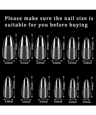 500 Almond Nail Tips - Acrylic Artificial Nails | 10 Sizes for Women & Girls - Premium Quality - Buy Online on GoSupps.com