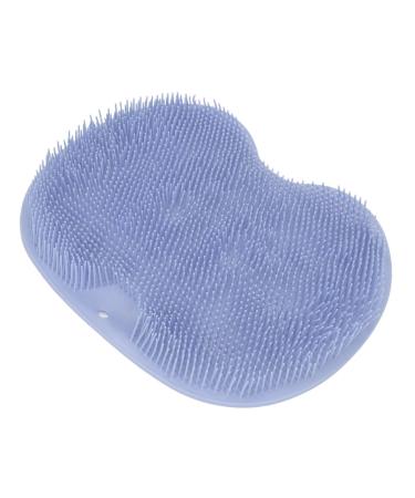 Foot Scrubber Hands Free Back Scrubber For Shower Multifunctional Body Shower Brush for Exfoliates Massages Non Skid Bathroom Scrubber Mat with Suction Cup (blue)