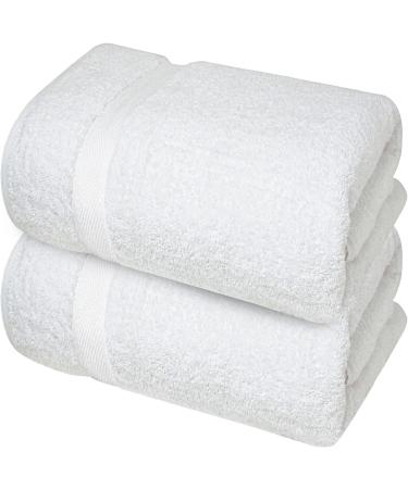 Infinitee Xclusives Premium White Bath Sheets Towels 2 Pack - 35x70 Extra Large, 100% Soft Cotton - Hotel & Spa Quality, Absorbent Oversized Towels - Buy Online on GoSupps.com