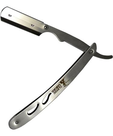Classic Samurai Stainless Steel Barber Straight Edge Razor + 100 Lord Blades - Buy Online on GoSupps.com