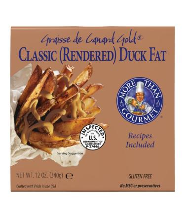 More Than Gourmet Graisse De Canard Gold Rendered Duck Fat 12-Ounce - Premium Quality Cooking Fat - Buy Online on GoSupps.com