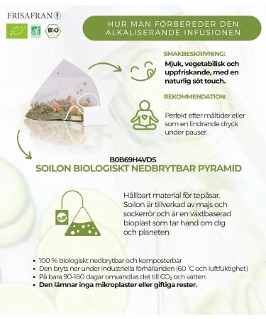  FRISAFRAN FRISAFRAN | Organic Pyramid Alkaline Wellness Infusion 60 Units | 120g | Alkaline Tea | Healthy Infusion | Antioxidants | Digestive | Mineralized | Health & Wellness | Alkaline Herbal Tea | Herbal Tea - Buy Online on GoSupps.com