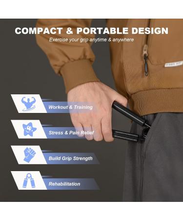 Hand Trainer | ECCOGREAT Stainless Steel Grip Strength Trainer | 3pcs Black | Enhance Forearm Strength and Grip Power - Buy Online on GoSupps.com