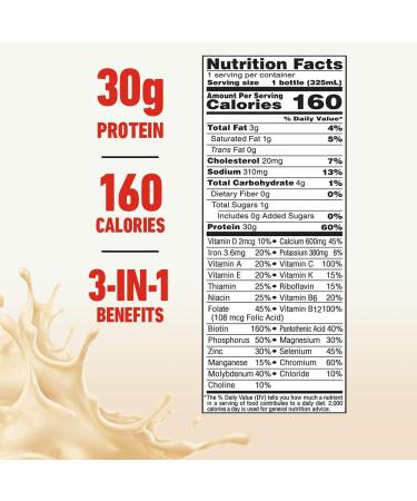 Boost Max Protein Drink Very Vanilla 11 fl oz Bottle 12 Pack - Men's Vanilla Supplement - Buy Online on GoSupps.com