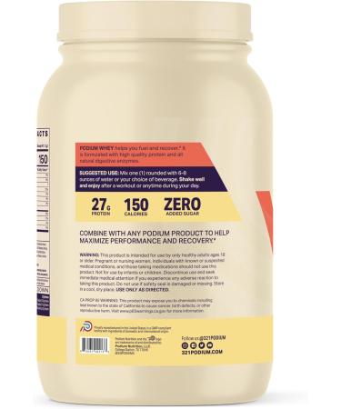 Podium Nutrition Whey Protein Powder - Peanut Butter Crunch - 22 Servings 27g Protein Per Serving - Best International Shipping - Buy Online on GoSupps.com