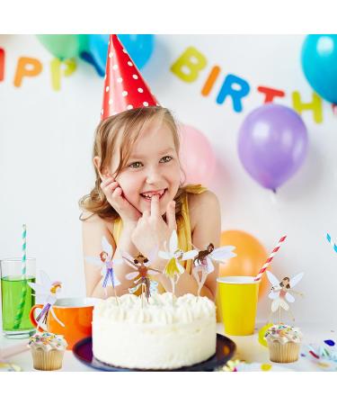 12-Piece Fairy Cake Topper Set - Ballerina & Cupcake Decoration for Kids' Birthday Parties - Buy Online on GoSupps.com