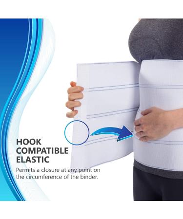 NYOrtho Abdominal Binder Lower Waist Support Belt - 30-45 Inch Compression Wrap for Men and Women - 4 Panel - 12 High - Pack of 1 - Buy Online on GoSupps.com