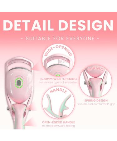 KIARYUOLL Electric Heated Eyelash Curler Kit Hot Lash Therapy Professional Eyelash Tools Battery Powered Lash Lifter Rechargeable Clamp for Various Eye Types Gift Plastic Material (Colour Pink) Rose Blossom-pink - Buy Online on GoSupps.com