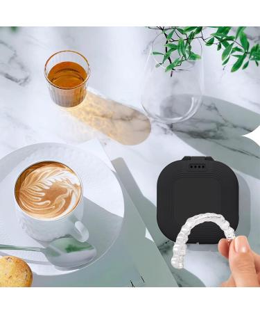 Cute Slim Aligner Case Set with Vent Holes for Invisalign - Retainer Case for Women Men, Includes Removal Tool and Toothbrush (Black) - Buy Online on GoSupps.com