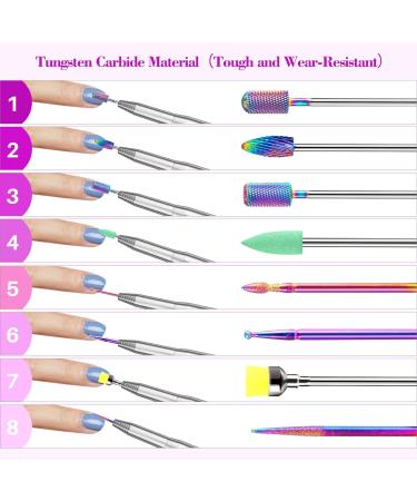 PAIRIER 15pcs Tungsten Carbide Nail Drill Bits Set - Electric Manicure Pedicure Files - Buy Online on GoSupps.com