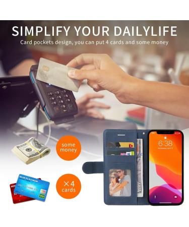 Premium PU Leather Wallet Case for Huawei Mate 20 Lite - Haygdz Card Compartment Magnetic Stand Blue - Buy Online on GoSupps.com