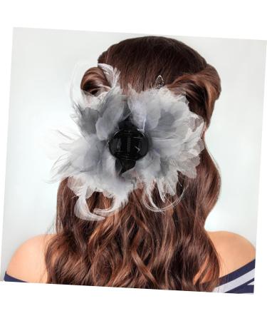 Pearls Organza Flowers Hair Clip Hair Accessories Hair Pin Hair Clips Tiara Beads Hair Clips Hair Clips For Women Metal Bridal Feather Clip On Back Of - Buy Online on GoSupps.com