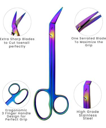 Long Handled Toenail Clippers for Thick Nails 7.5" Angled Tip Long Handled Nail Scissors for Toenails Heavy Duty long handled Toenail Scissors for Thick Nails Podiatry Tools for Elderly Back Pain - Buy Online on GoSupps.com