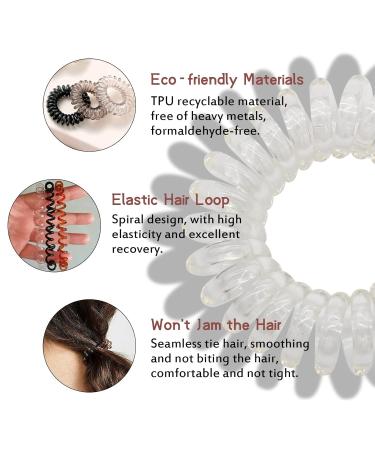 Rayyl Spiral Hair Gum - 36 Pain-Free Elastic Hair Ties for Thick Hair | Seamless Ponytail Holders for Women & Girls - Buy Online on GoSupps.com
