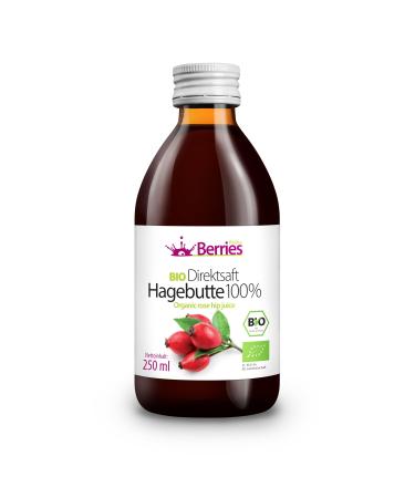 Berries polska bio juice pressed directly from organic fruit cold -pressed - without dyes without sugar without GMO without preservatives - vegan vegetarian - taste rose hip - 250ml rose hip 250 ml (1 Pack)