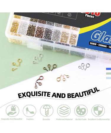 Glarks 1610Pcs 7 Colors Screw Eye Pins Hooks for Jewelry Making - 3 Sizes - Perfect for Earrings, Necklaces, Bracelets DIY - Buy Online on GoSupps.com