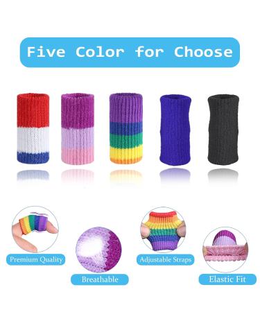 Ednyzakrn 10-Piece Finger Protection Bandage Set | Stretchable Covers for Arthritis Injury & Swelling | Basketball Finger Guard in Purple & Pink - Buy Online on GoSupps.com