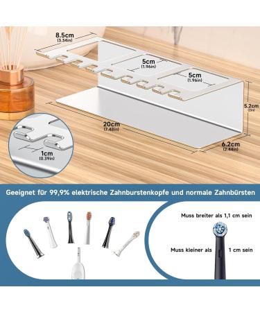 Buy 304 Stainless Steel Toothbrush Holder - Wall-Mounted No Drilling Perfect for Family & Kids - Durable Toothbrush & Razor Storage Solution - Buy Online on GoSupps.com