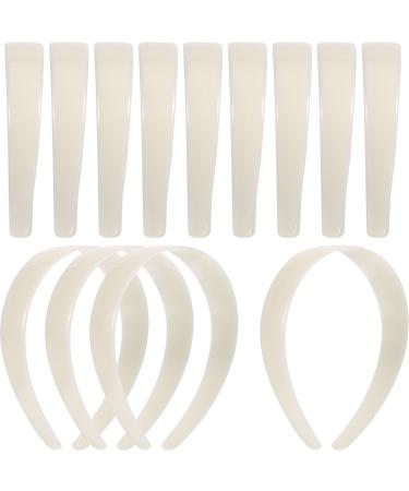 White Craft Plastic Headbands 1 Inch Plain No Teeth DIY Hair Bands Plain Headbands (20 Pieces) - Buy Online on GoSupps.com