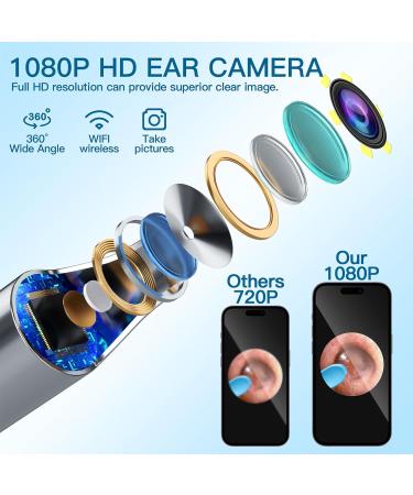 Buy 1080P HD Ear Wax Removal Tool Camera 360 Visual Ear Cleaner Kit with Rechargeable Battery & 6 Silicone Tips International Shipping Available - Buy Online on GoSupps.com