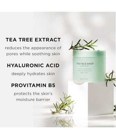 The Face Shop Tea Tree Toner Pads - Exfoliating AHA BHA PHA Cotton Pads for Uneven Skin Tone & Pore Minimizing - Korean Skincare Essentials - Buy Online on GoSupps.com