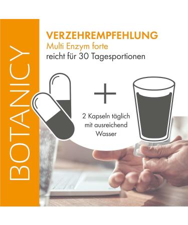 Botanicy Botanicy MULTI ENZYM FORTE - Normalizes digestion even in cases of lactose intolerance - DigeZyme multi-enzyme complex with digestive enzymes amylase protease lactase lipase and cellulase - Buy Online on GoSupps.com