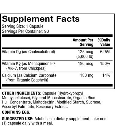 Dr. Mercola Calcium with Vitamins D3 & K2 - 90 Capsules for Strong Bones & Immunity - Buy Online on GoSupps.com
